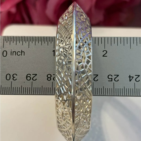 Silpada Sterling Silver STILETTO Openwork Cut-Out Bangle Bracelet B2830 - Picture 14 of 15